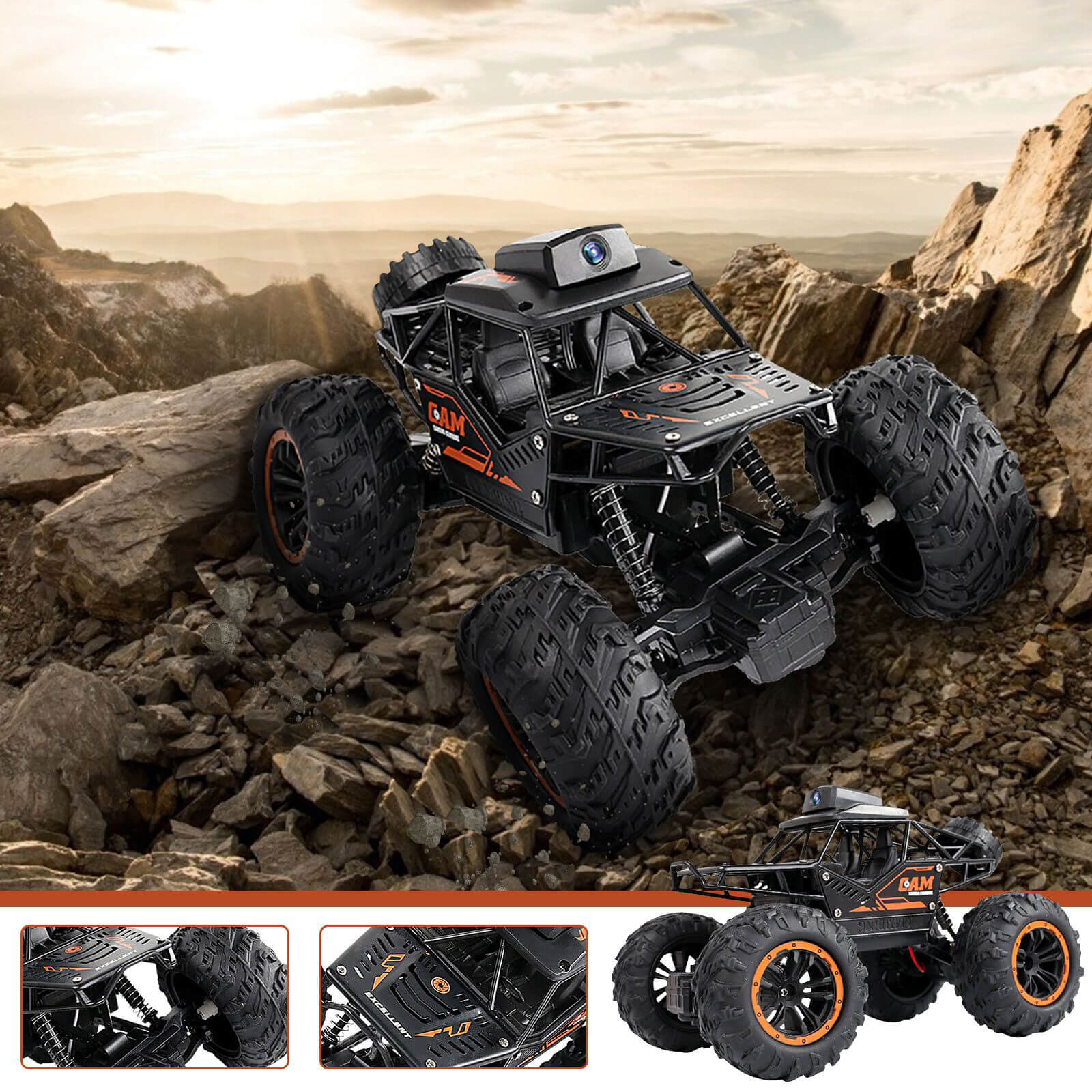 Kids RC Car With Camera 2.4G WIFI Camera App Remote Control Car Off-Road Drift Buggy