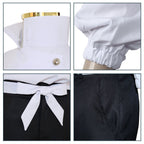 Adult Yuta Costume White Uniform Set Shirt Pants and Belt Full Set for Cosplay Events