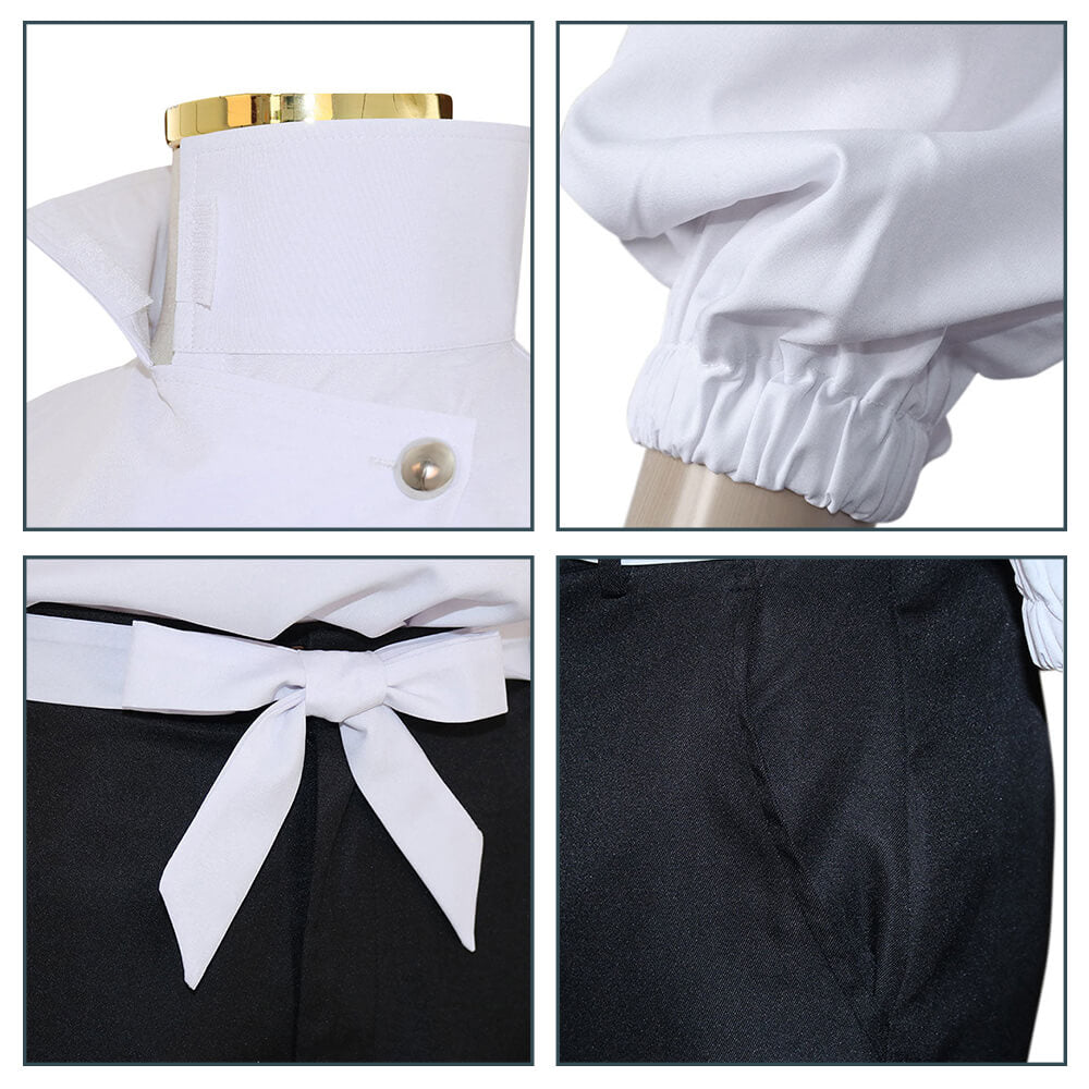 Adult Yuta Costume White Uniform Set Shirt Pants and Belt Full Set for Cosplay Events