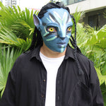 Neytiri and Jake Sully Helmet Latex Mask with Wig Halloween Men/ Women Cosplay Prop