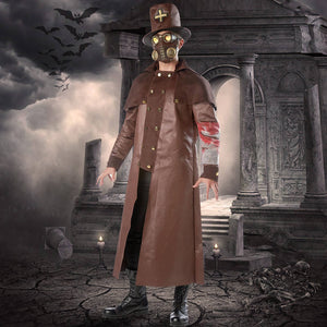 Plague Doctor Costume Halloween Steampunk Outfit for Women Men
