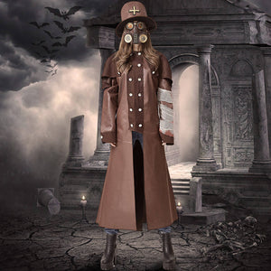 Plague Doctor Costume Halloween Steampunk Outfit for Women Men