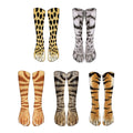 Animal Paw Socks for Women 5 Pair Funny Adult 3D Cat Tiger Leopard Socks Unisex Stocking Stuffer