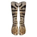 Animal Paw Socks for Women 5 Pair Funny Adult 3D Cat Tiger Leopard Socks Unisex Stocking Stuffer