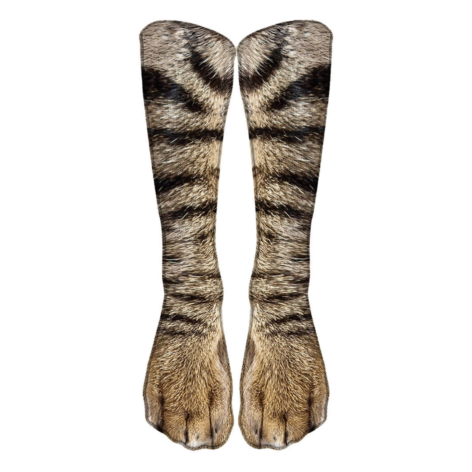Animal Paw Socks for Women 5 Pair Funny Adult 3D Cat Tiger Leopard Socks Unisex Stocking Stuffer