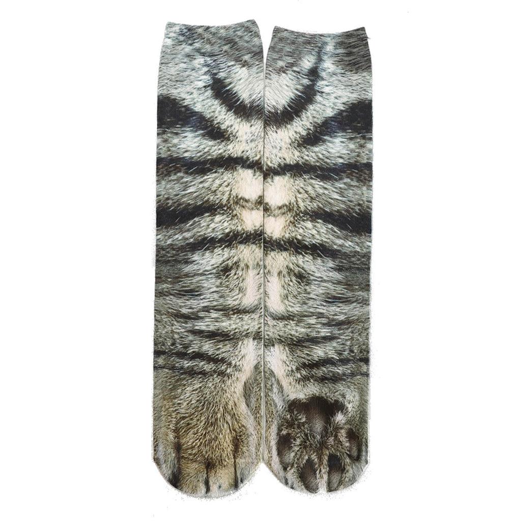 Animal Paw Socks for Women 5 Pair Funny Adult 3D Cat Tiger Leopard Socks Unisex Stocking Stuffer
