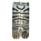 Animal Paw Socks for Women 5 Pair Funny Adult 3D Cat Tiger Leopard Socks Unisex Stocking Stuffer