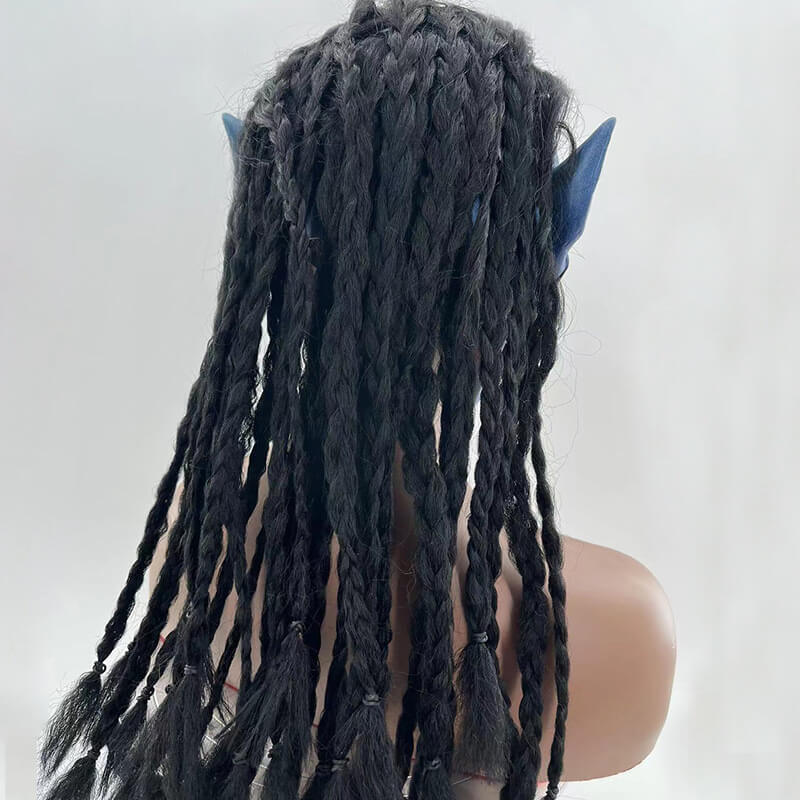 Neytiri and Jake Sully Helmet Latex Mask with Wig Halloween Men/ Women Cosplay Prop