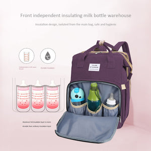 Waterproof Diaper Bags Travel Foldable Baby Bed Large Mommy Backpack with Stroller Straps