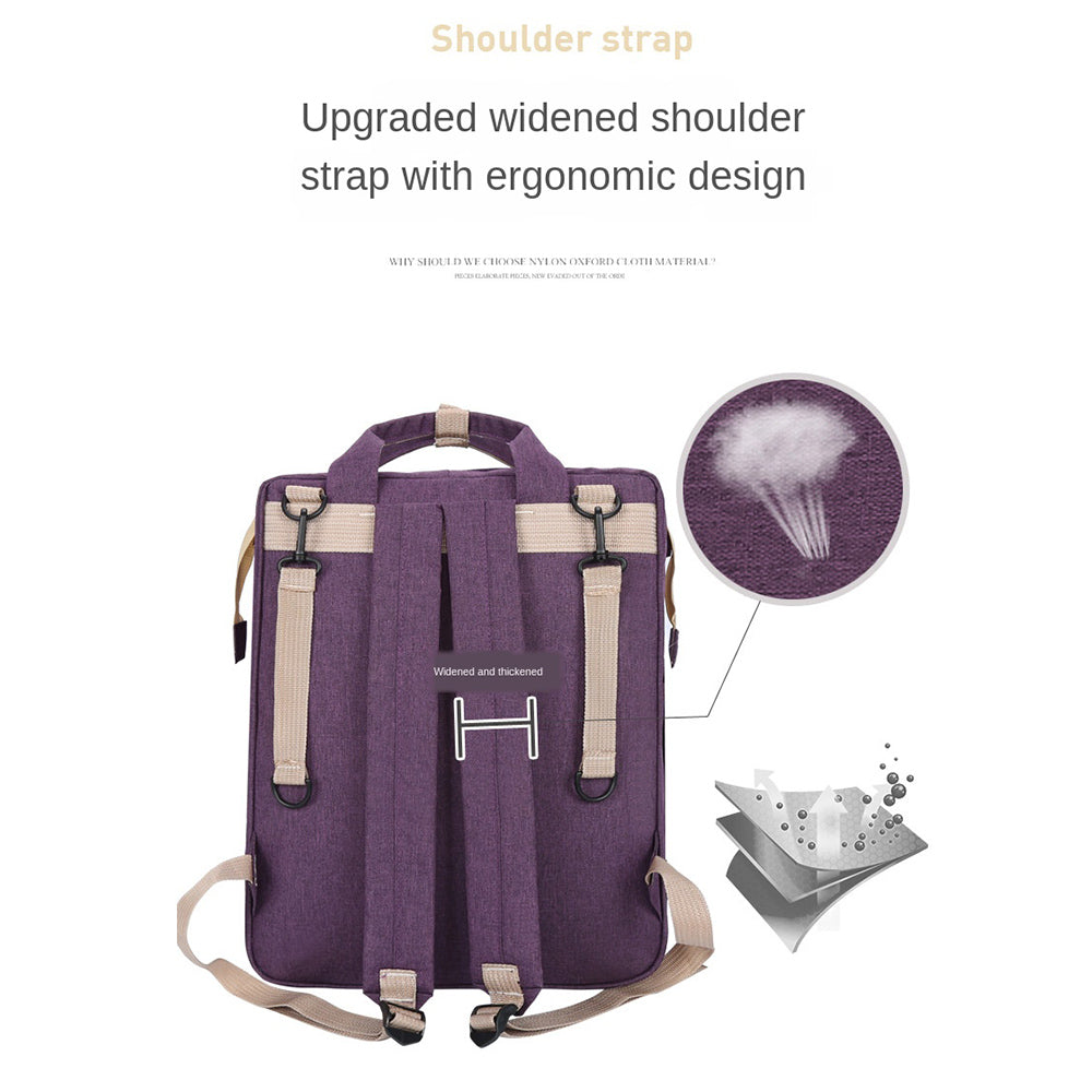 Waterproof Diaper Bags Travel Foldable Baby Bed Large Mommy Backpack with Stroller Straps