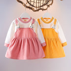 Little Girl Bunny Dress Kids Long Sleeve Easter Costume Cut Baby 1st Easter Outfit