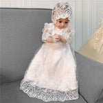 Newborn Christening Gown Baby Girl Birthday Party Dress Wedding Pageant Outfit