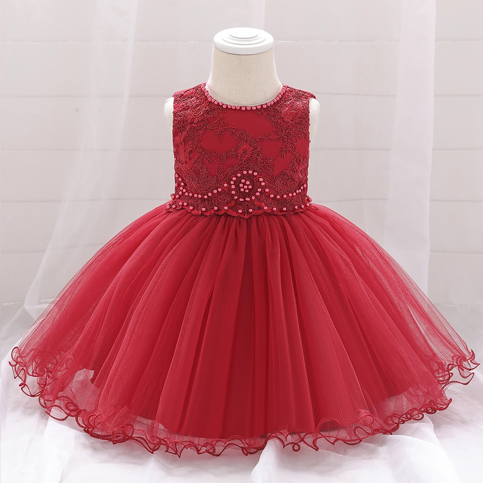 Toddler Baby Girl Party Dress Fancy Sleeveless Pageant Tutu Dresses