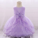 Flower Girls Lace Tulle Dress Baby Girl Wedding Party Sleeveless Ball Gowns 6-24M