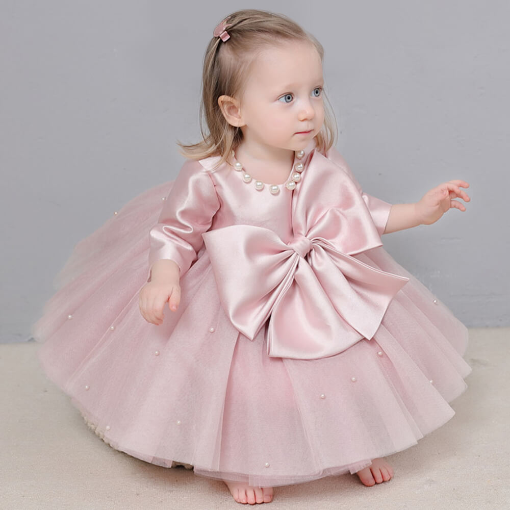 Wedding Party Flower Girls Dress Toddler Baby Girl Ball Gown Beading Carnival Costume 12M-12Y