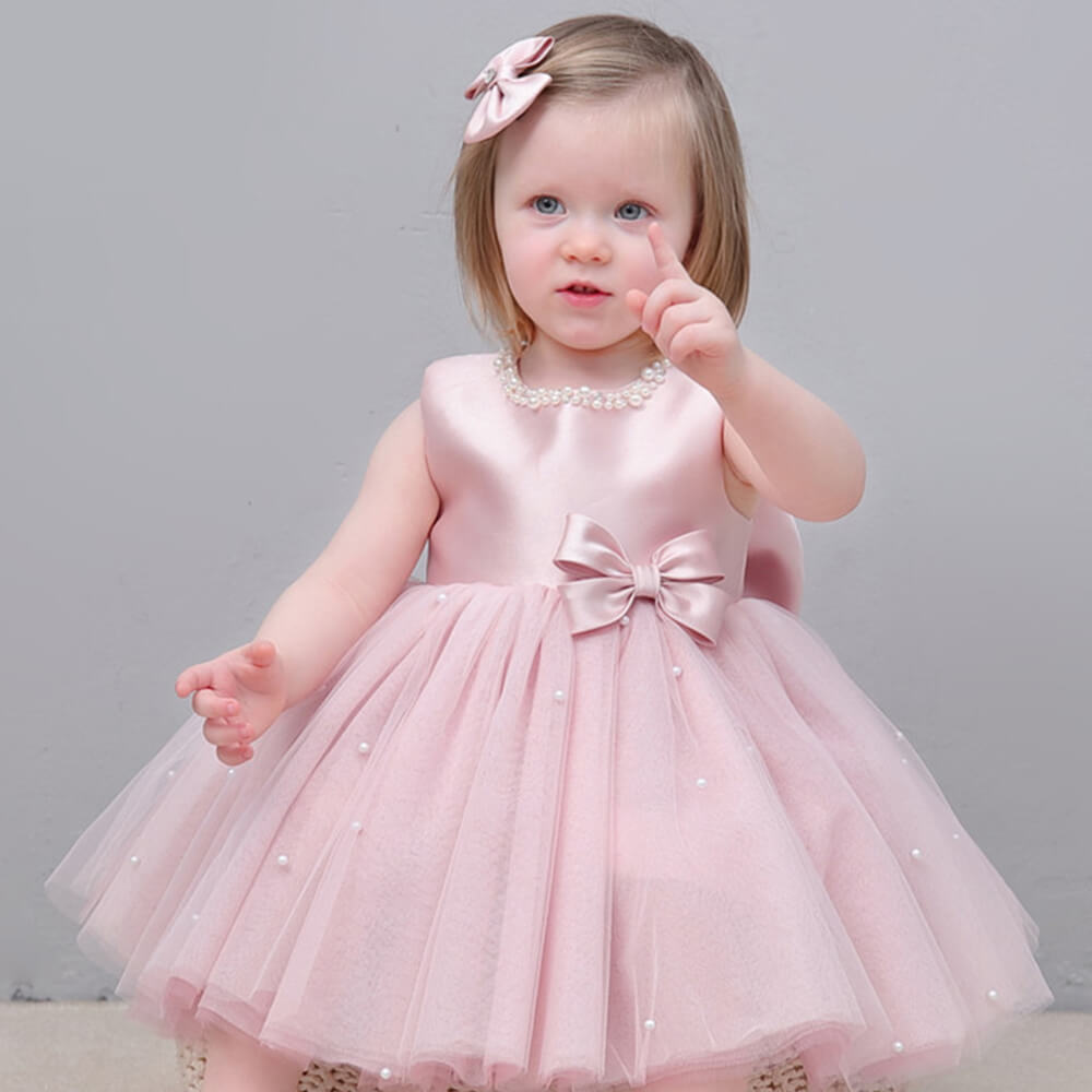 Wedding Party Flower Girls Dress Toddler Baby Girl Ball Gown Beading Carnival Costume 12M-12Y