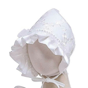 Vintage Baby Girl Baptism Dress White Lace Princess First Communion Dresses & Bonnet 6-12M
