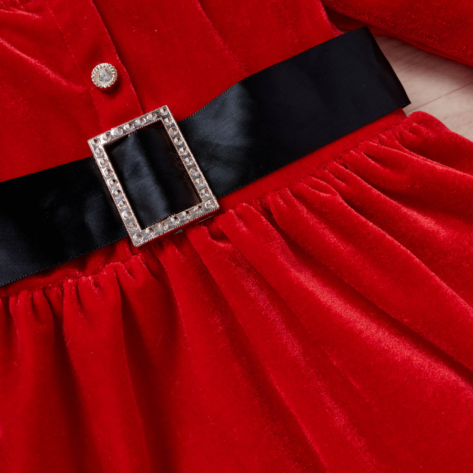 Toddler Baby Girls Christmas Outfit Santa Claus Baby Costume Long Sleeve Red Dress With Hat