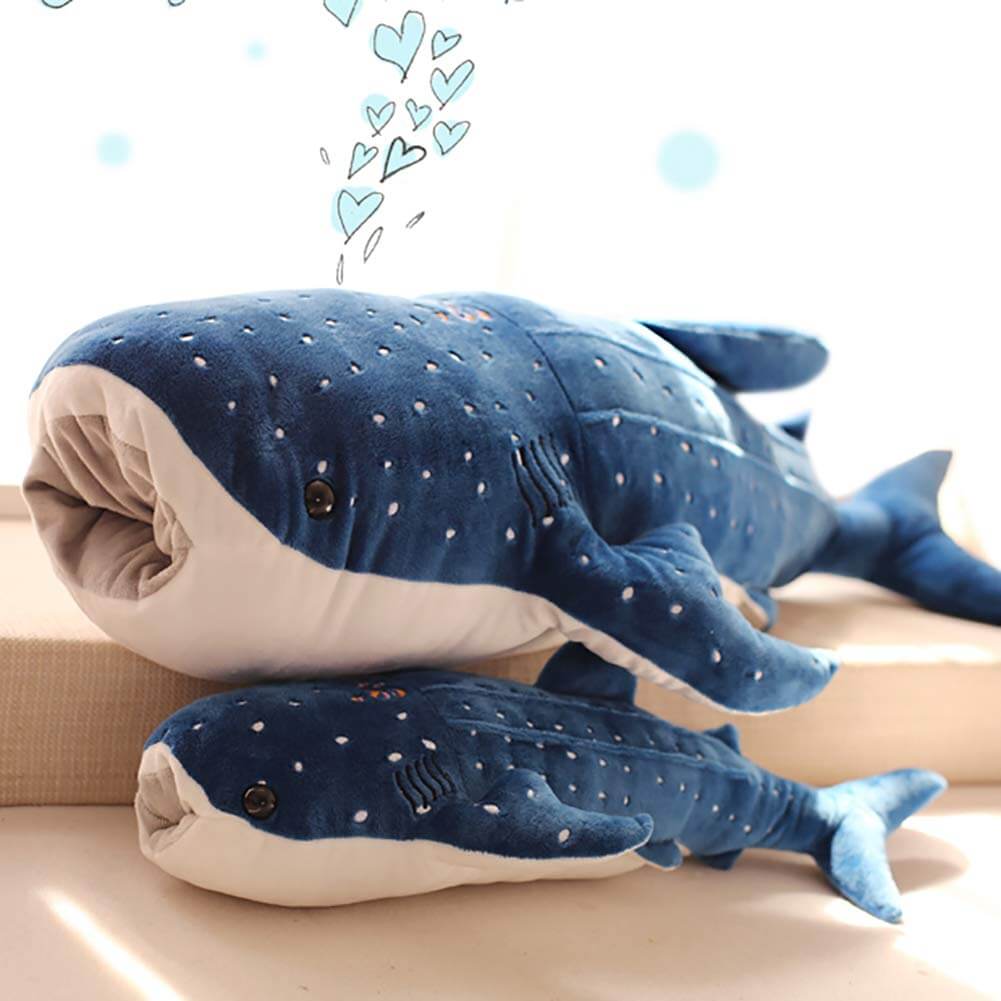 Super Large Blue Shark Plush Toys Stuffed Whale Animals Doll Lovely Children Baby Birthday Gift