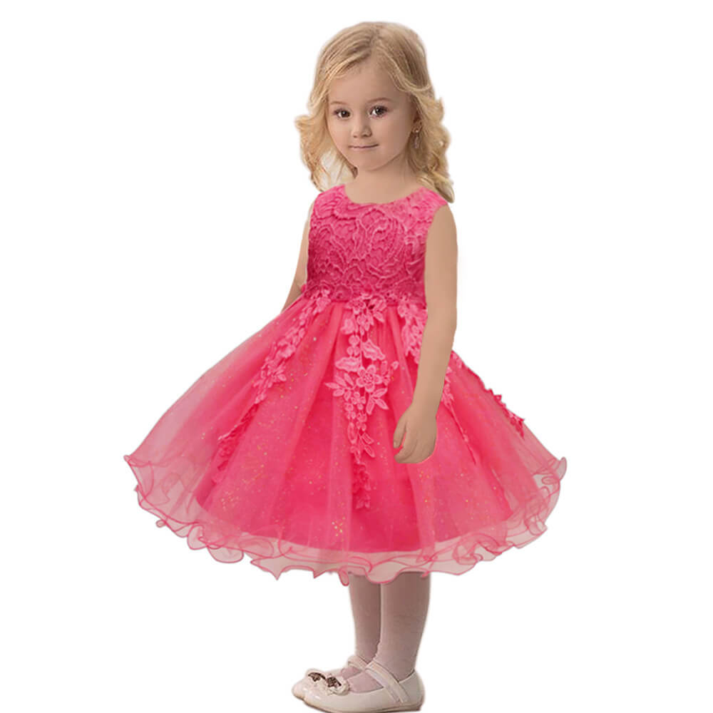 Lace Tulle Little Girls Toddler Pageant Dresses with Sweet Big Bow