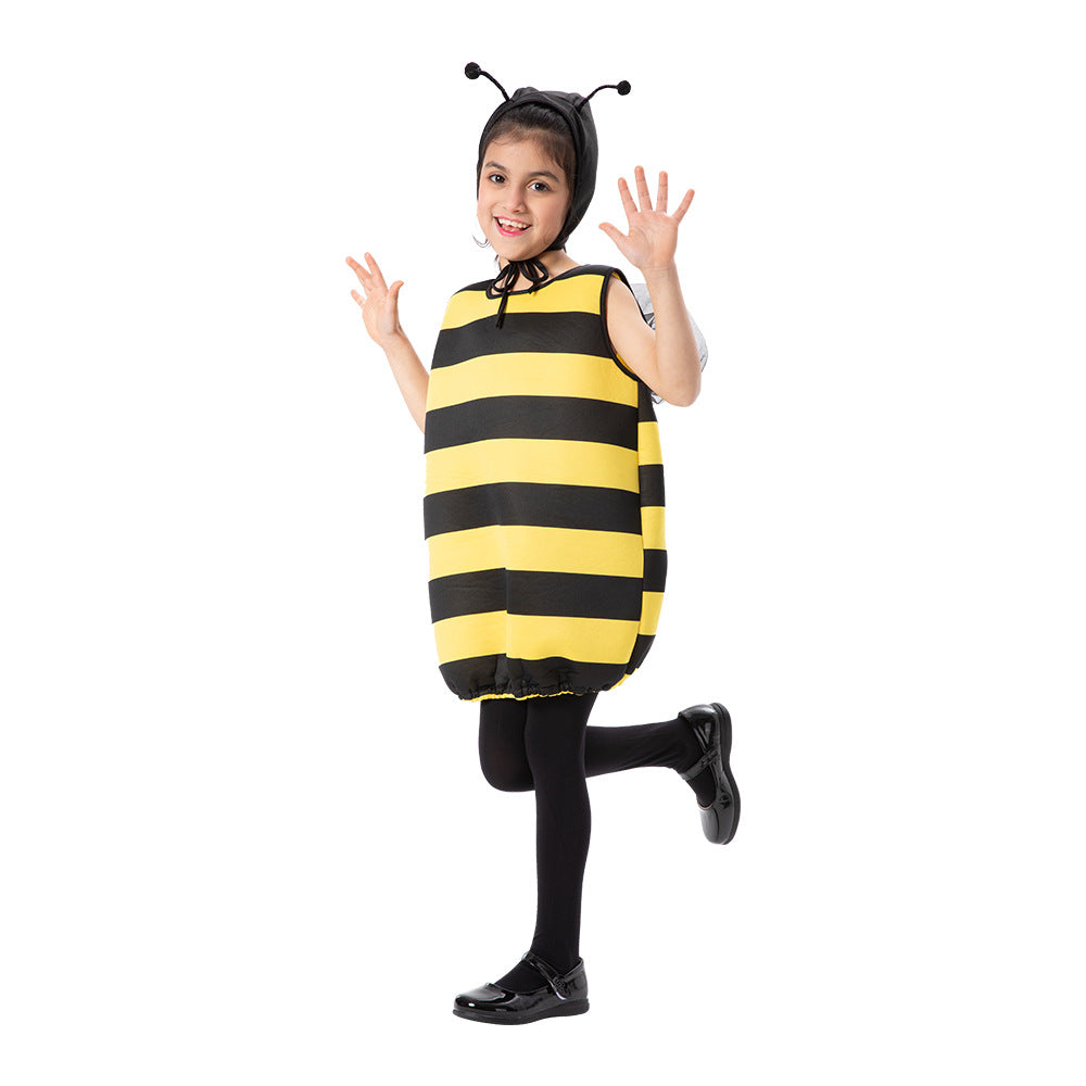 Bee Costumes for Adult and Kids Halloween Dress Up Outfit Fancy Bee Cosplay Full Set