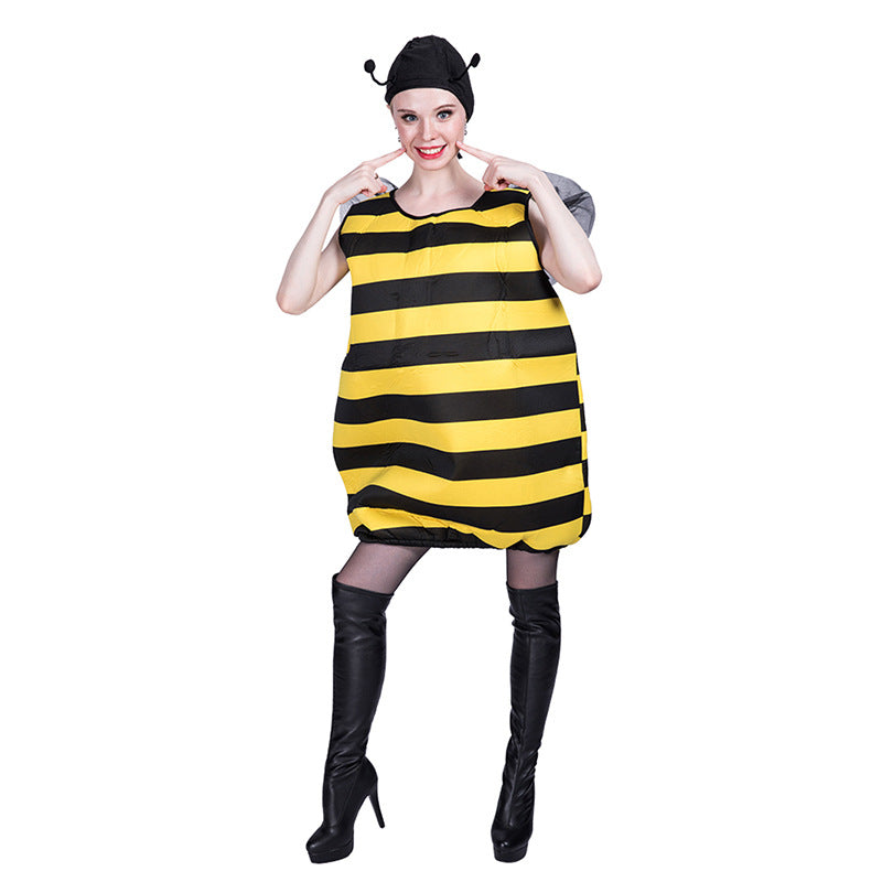 Bee Costumes for Adult and Kids Halloween Dress Up Outfit Fancy Bee Cosplay Full Set