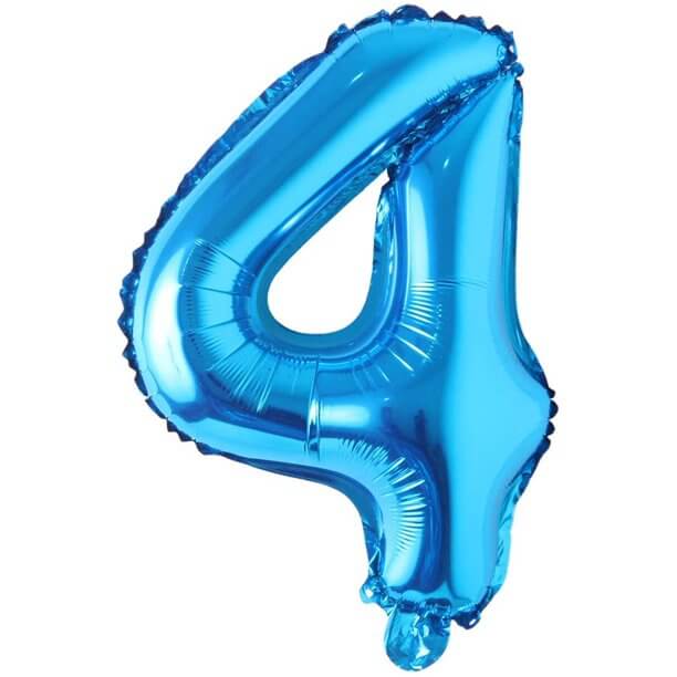 Blue Alphanumeric Balloons Letter A-Z & Number 0-9 for Wedding Birthday Party