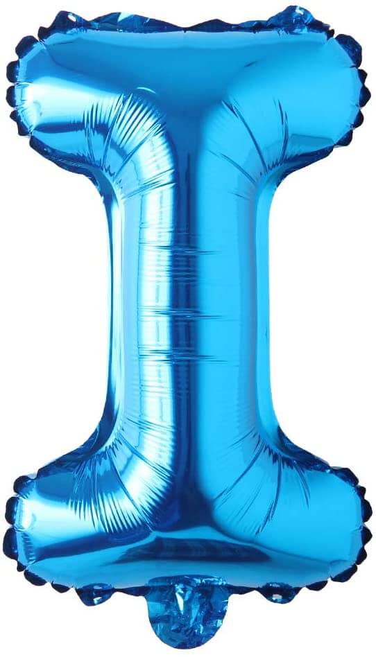 Blue Alphanumeric Balloons Letter A-Z & Number 0-9 for Wedding Birthday Party