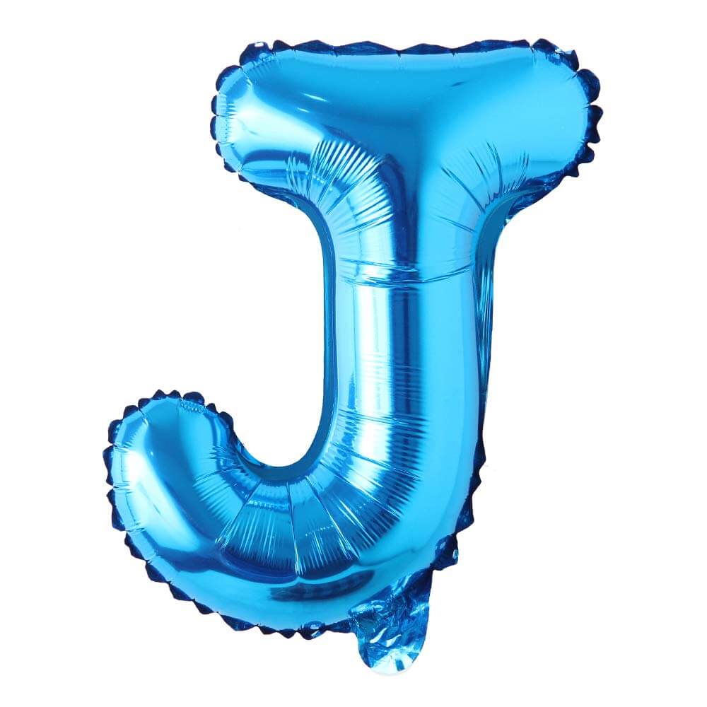 Blue Alphanumeric Balloons Letter A-Z & Number 0-9 for Wedding Birthday Party