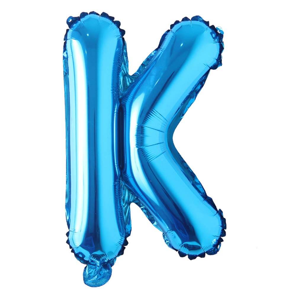 Blue Alphanumeric Balloons Letter A-Z & Number 0-9 for Wedding Birthday Party