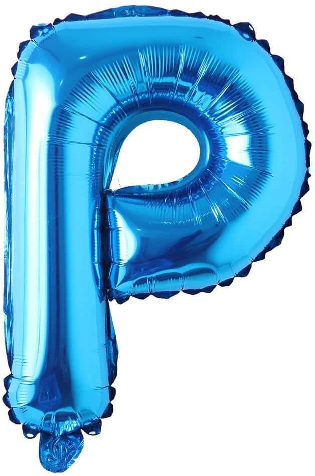 Blue Alphanumeric Balloons Letter A-Z & Number 0-9 for Wedding Birthday Party