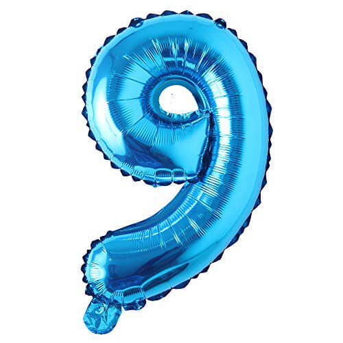 Blue Alphanumeric Balloons Letter A-Z & Number 0-9 for Wedding Birthday Party