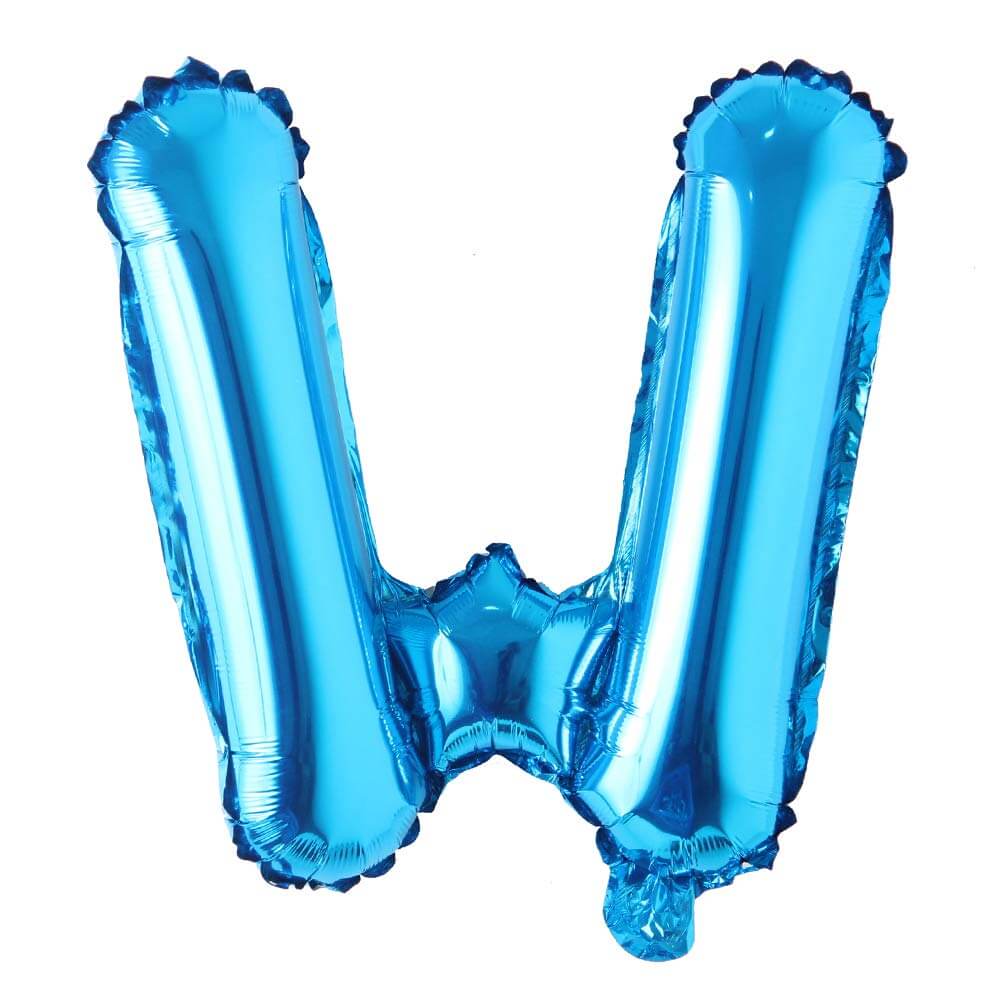 Blue Alphanumeric Balloons Letter A-Z & Number 0-9 for Wedding Birthday Party