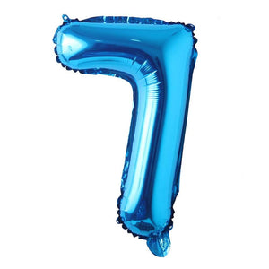 Blue Alphanumeric Balloons Letter A-Z & Number 0-9 for Wedding Birthday Party