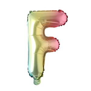 Birthday Balloon Gradual Rainbow Color Letter Number Balloon for Party