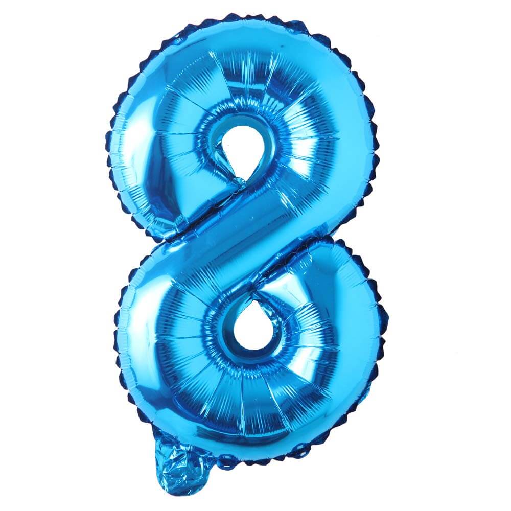 Blue Alphanumeric Balloons Letter A-Z & Number 0-9 for Wedding Birthday Party