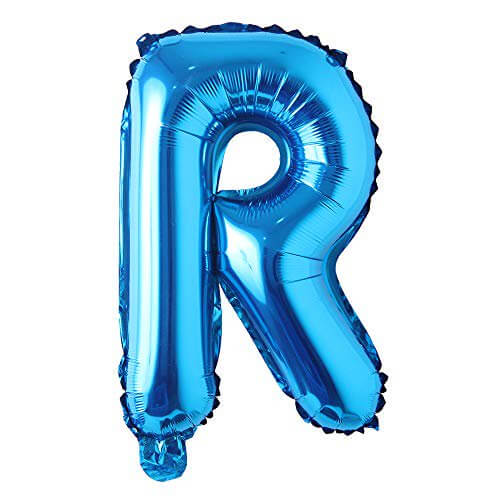 Blue Alphanumeric Balloons Letter A-Z & Number 0-9 for Wedding Birthday Party