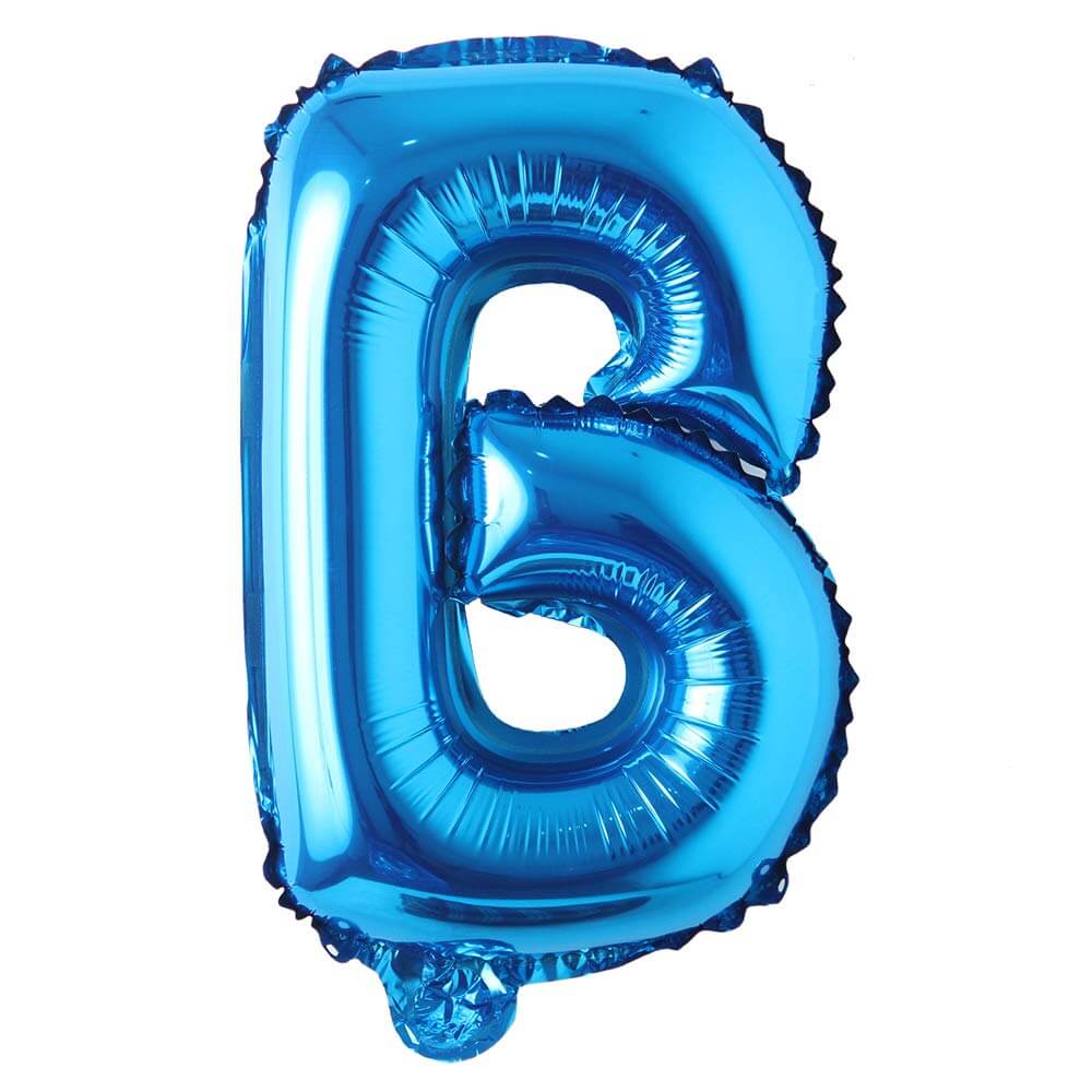 Blue Alphanumeric Balloons Letter A-Z & Number 0-9 for Wedding Birthday Party