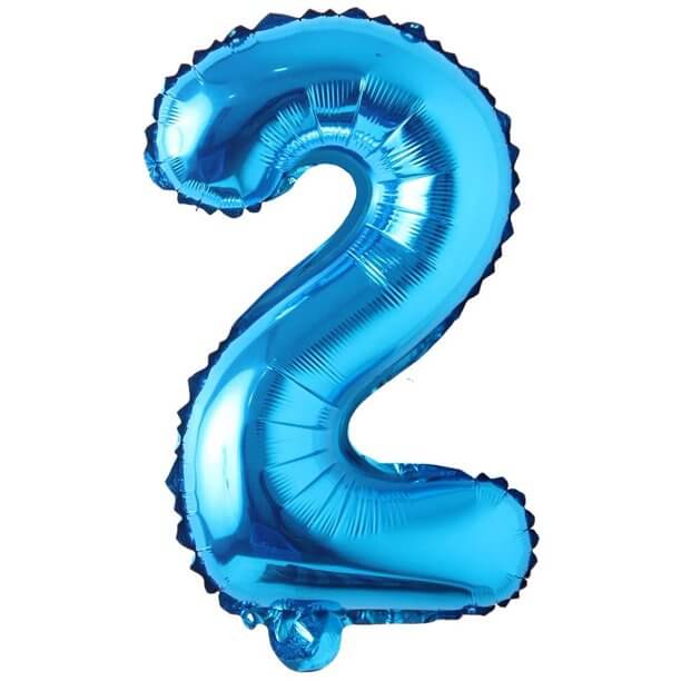 Blue Alphanumeric Balloons Letter A-Z & Number 0-9 for Wedding Birthday Party