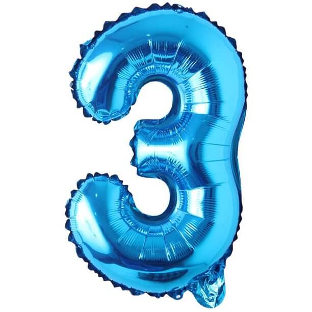 Blue Alphanumeric Balloons Letter A-Z & Number 0-9 for Wedding Birthday Party