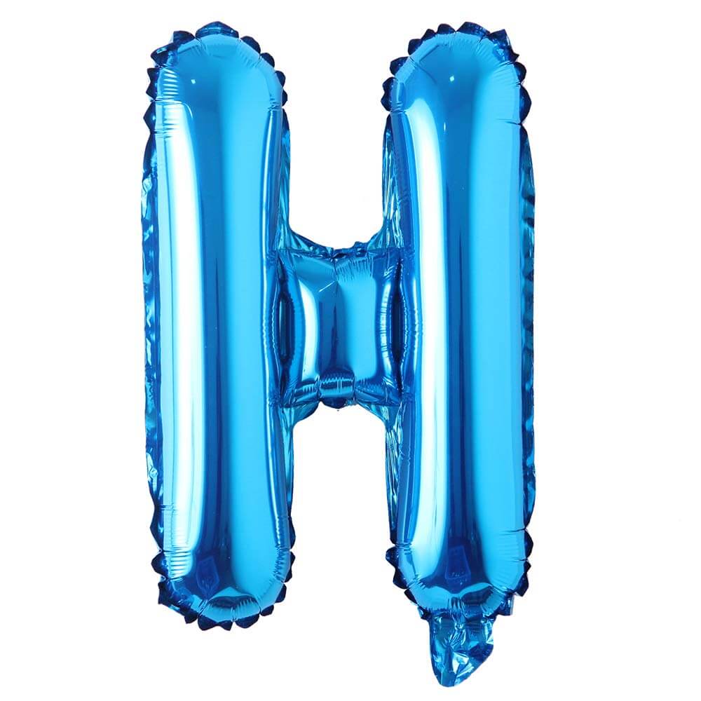 Blue Alphanumeric Balloons Letter A-Z & Number 0-9 for Wedding Birthday Party