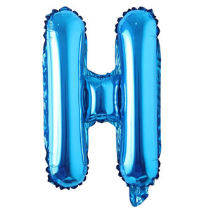 Blue Alphanumeric Balloons Letter A-Z & Number 0-9 for Wedding Birthday Party