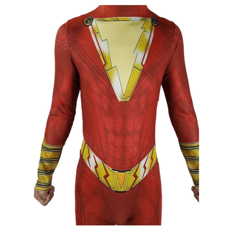 Kids Teens Shazam Costume Black Addam Unisex Bodysuit for Cosplay