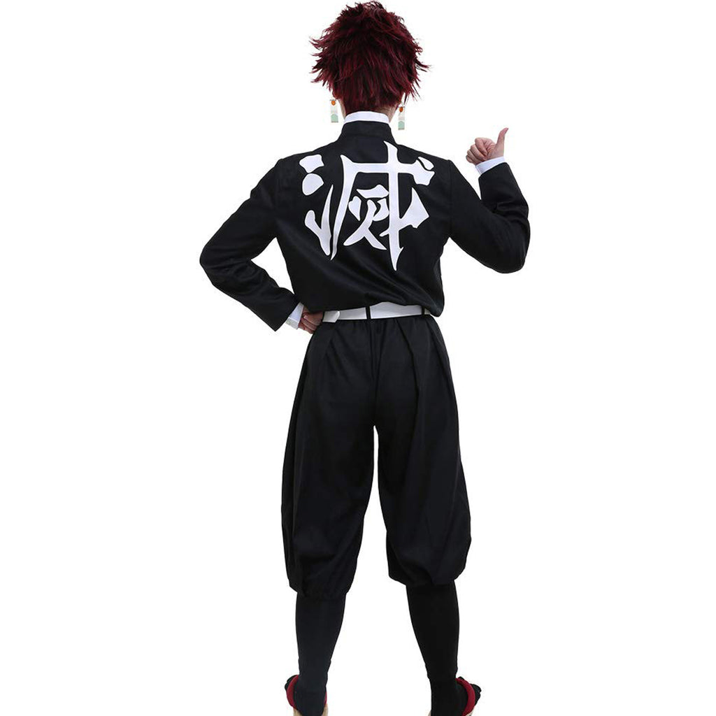 Black Pillar Corps Costume Kids Adult Cosplay Black Outfit Full Set 3pcs Uniform Suit