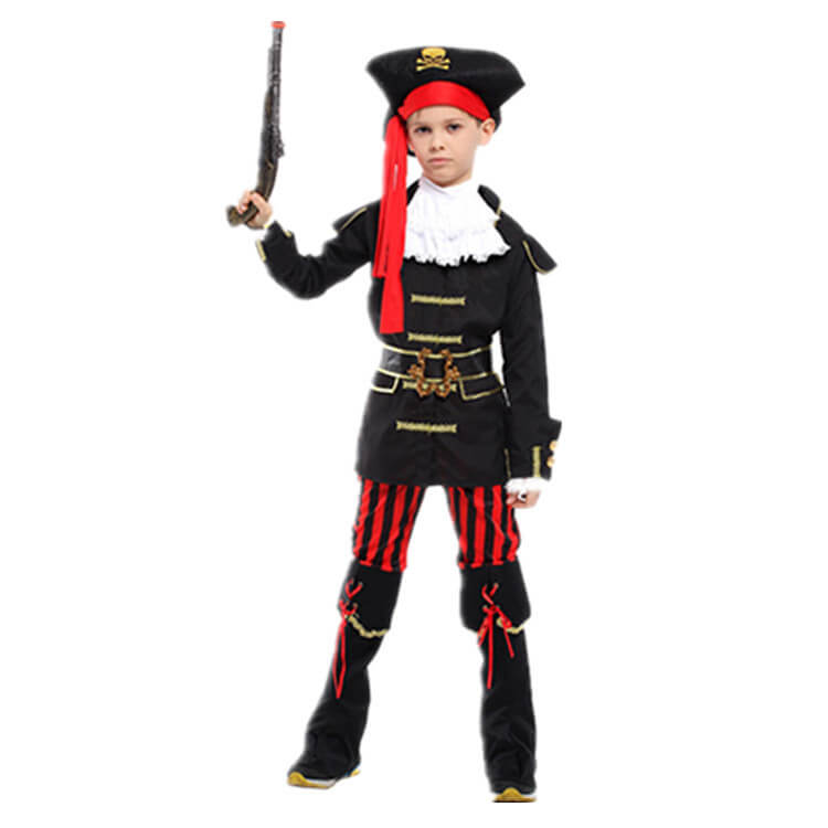 Boys Girls Pirate Costume Accessory Set Halloween Pirate Dress Up Outfit for Kids (3-8 Years)