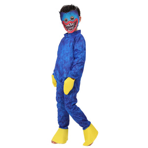 Kids Hagi Wagi Costume Kissy Missy and Hugggie Wuggie Outfits Horror Game Cosplay Jumpsuit with Mask and Gloves Full Set
