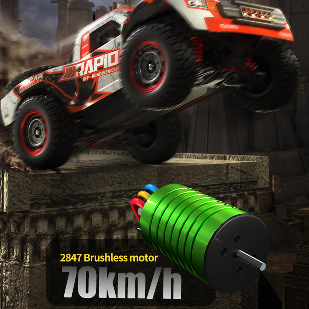 High Speed RC Car 70+KMH Brushless/ Brushed Remote Control Monster Truck Hobby Grade Racing Buggy