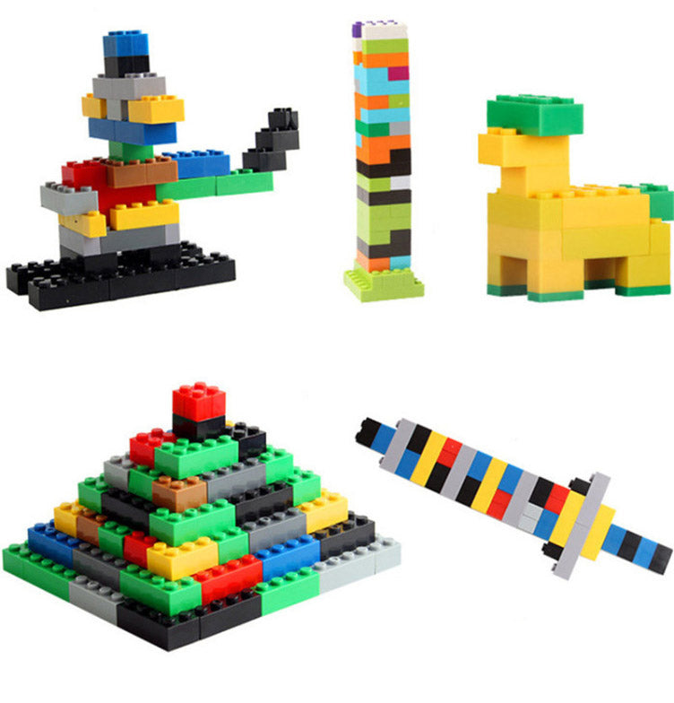 Building Bricks Game Brickyard 300 Pieces Set, Classic Building Blocks Compatible with All Major Brands for All Ages Boys & Girls