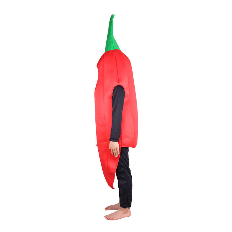 Children Tomato Costume Vegetable Stage Dress Up Halloween Cosplay Outfit for Boys Girls