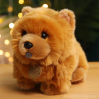 10" Puppy Dog Plush Lifelike Animal Doll Cute Simulation Dog for Kids Birthday Xmas Gift